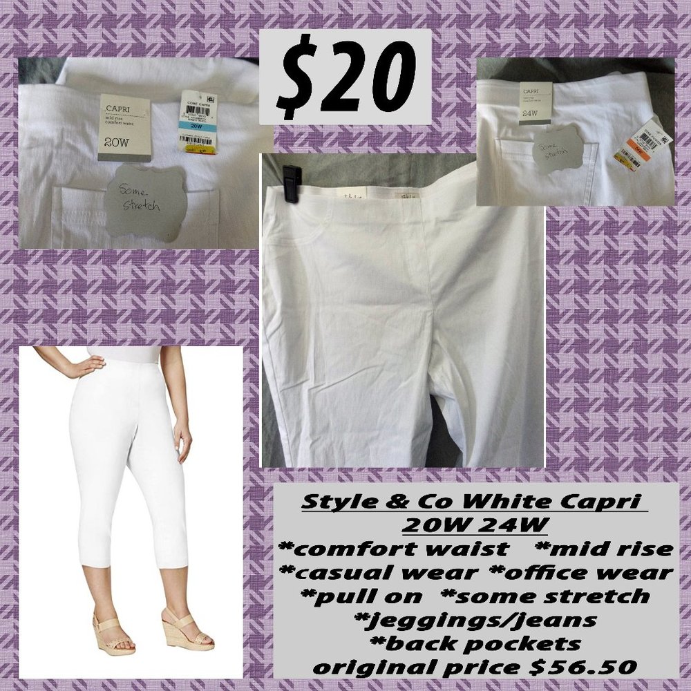 Style & Co White Capri 20W 24W